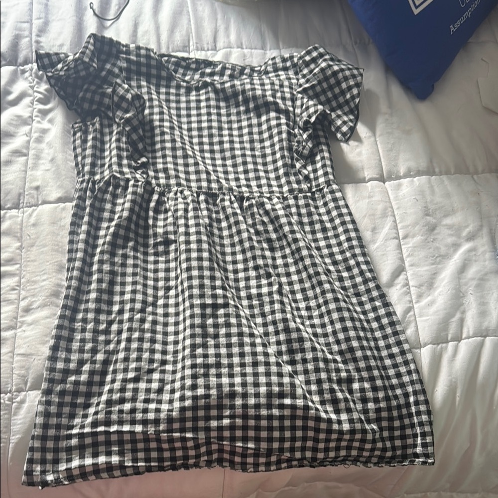 Black and White Gingham Dress